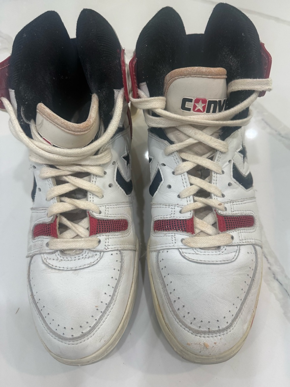1990 Autographed Converse Basketball Shoes of Portland Trailblazer Danny Young.